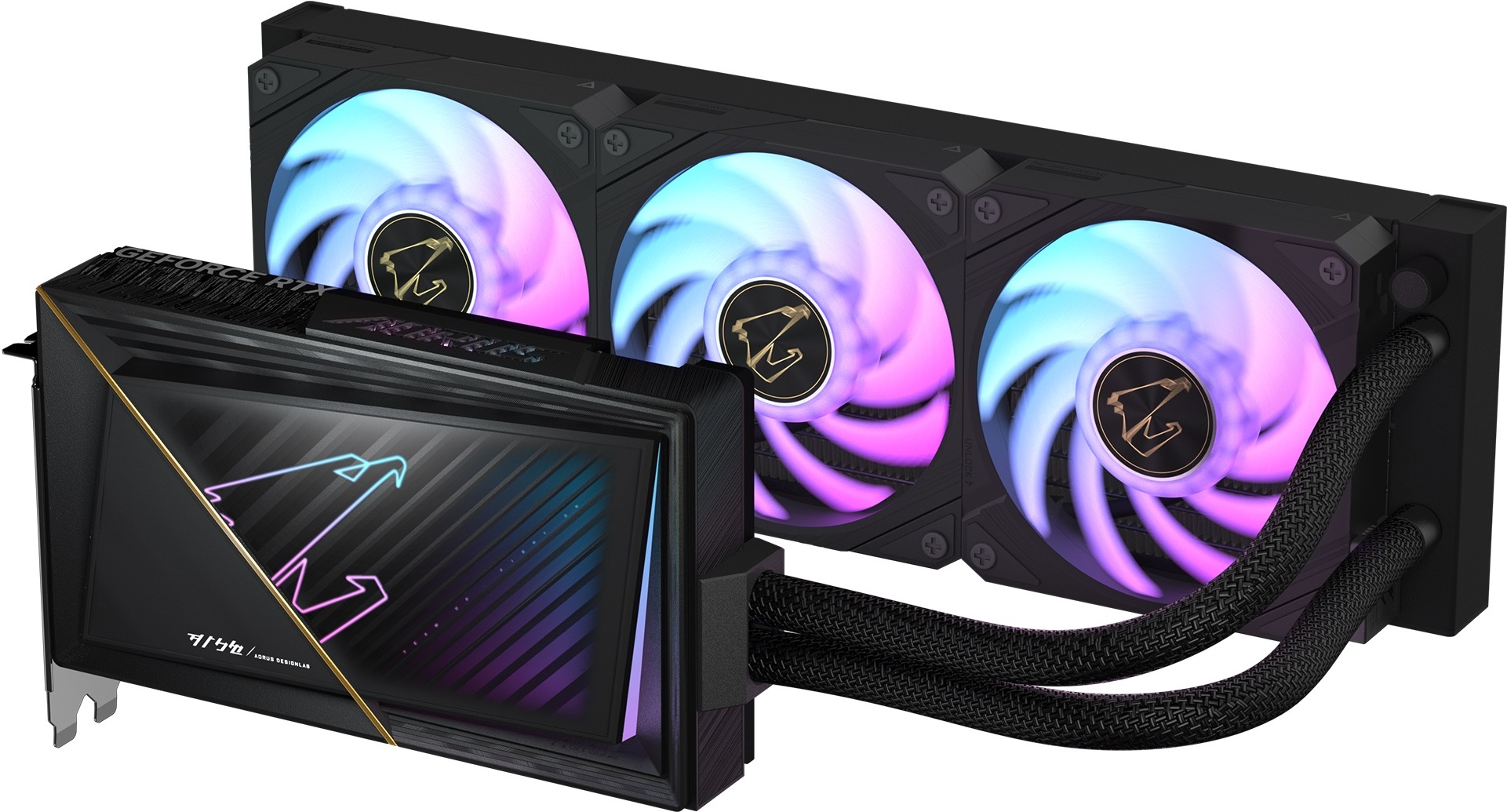 Видеокарта GigaByte AORUS GeForce RTX 5080 Xtreme Waterforce 16G GDDR7 (GV-N5080AORUSX W-16GD)