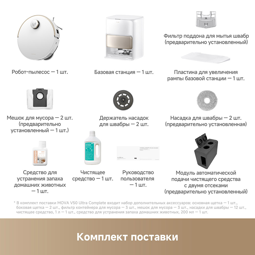 Робот-пылесос Trouver Robot Vacuum V50 Ultra Complete (RLV72LE-1)