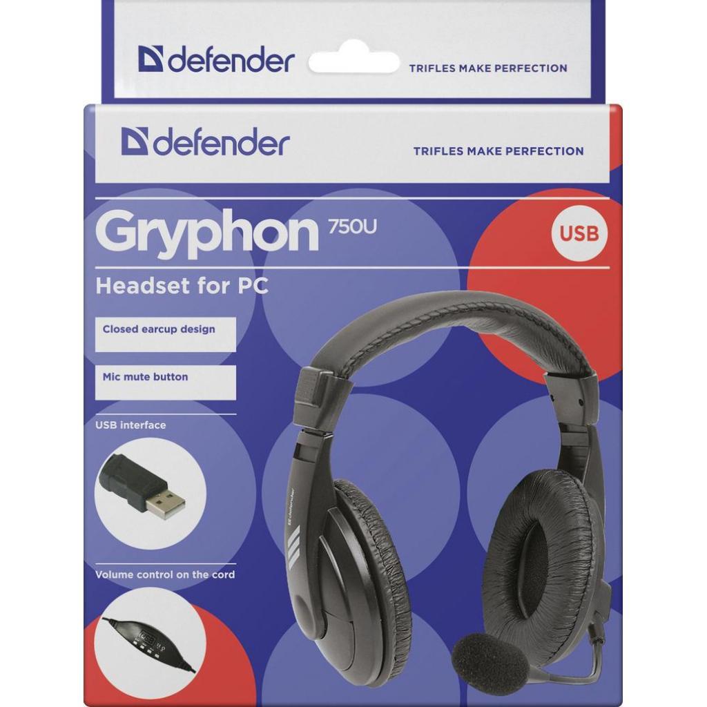 Наушники Defender Gryphon 750U Black (63752)