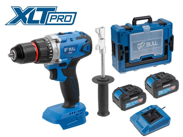 Аккум. дрель-шуруповерт BULL SR 1802 Xcase, XLTpro, БЕСЩЕТ., 18 В, 80 Н*м, 2*4 А*ч, БЗП 13 мм (шурупы до 10 мм)
