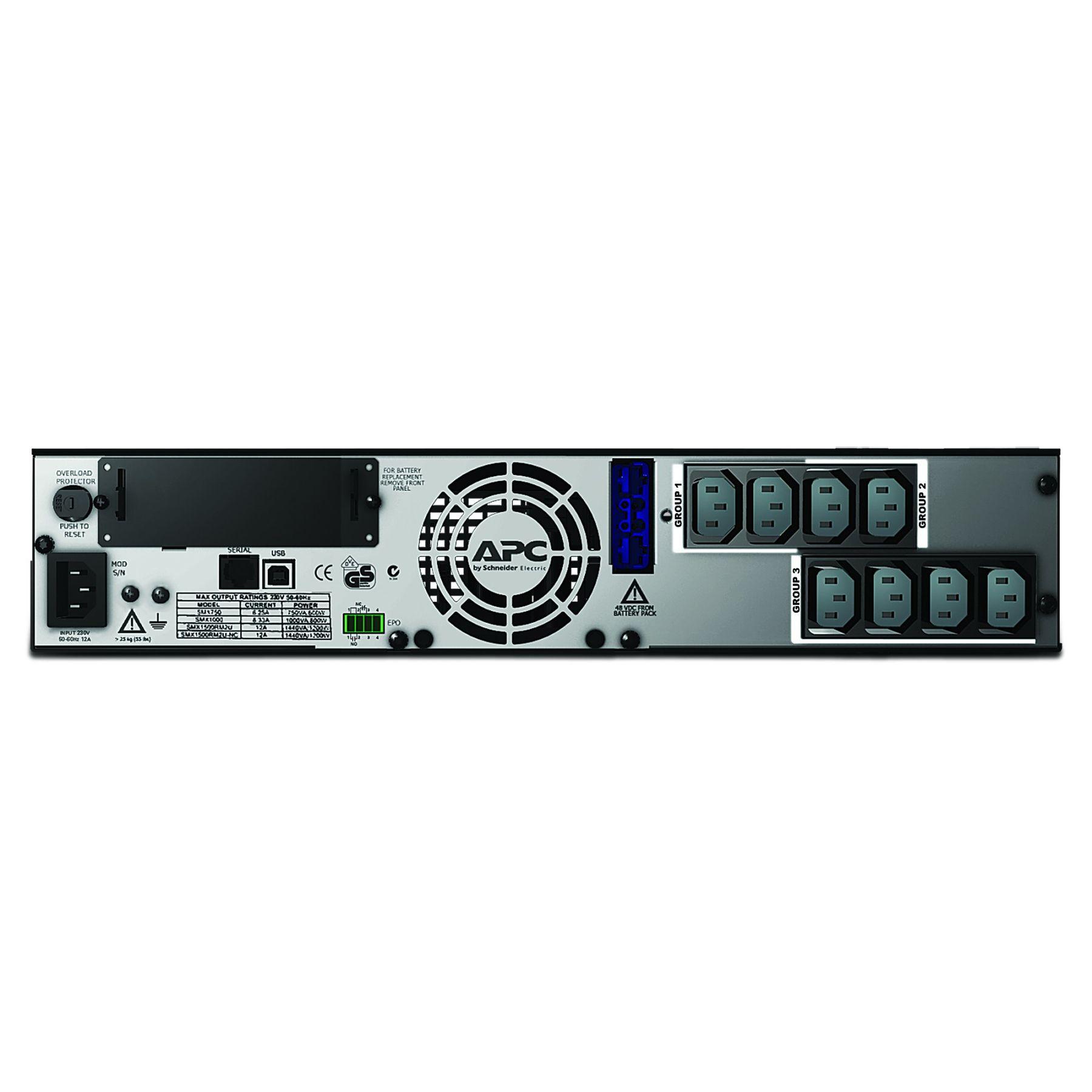 Источник бесперебойного питания APC Smart-UPS X 1500VA Rack/Tower LCD 230V (SMX1500RMI2U)