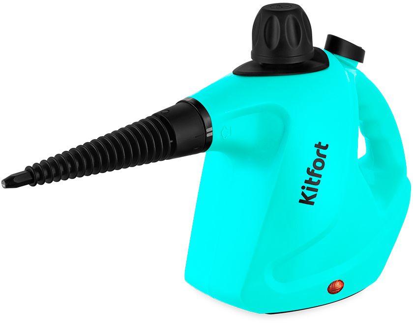 Пароочиститель Kitfort КТ-9138-2 черный/зеленый