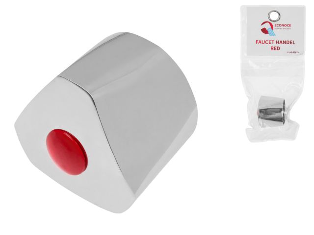 Маховик для вентильного смесителя, серия 7, красная (Маховик "Горячая вода") (ECONOCE)