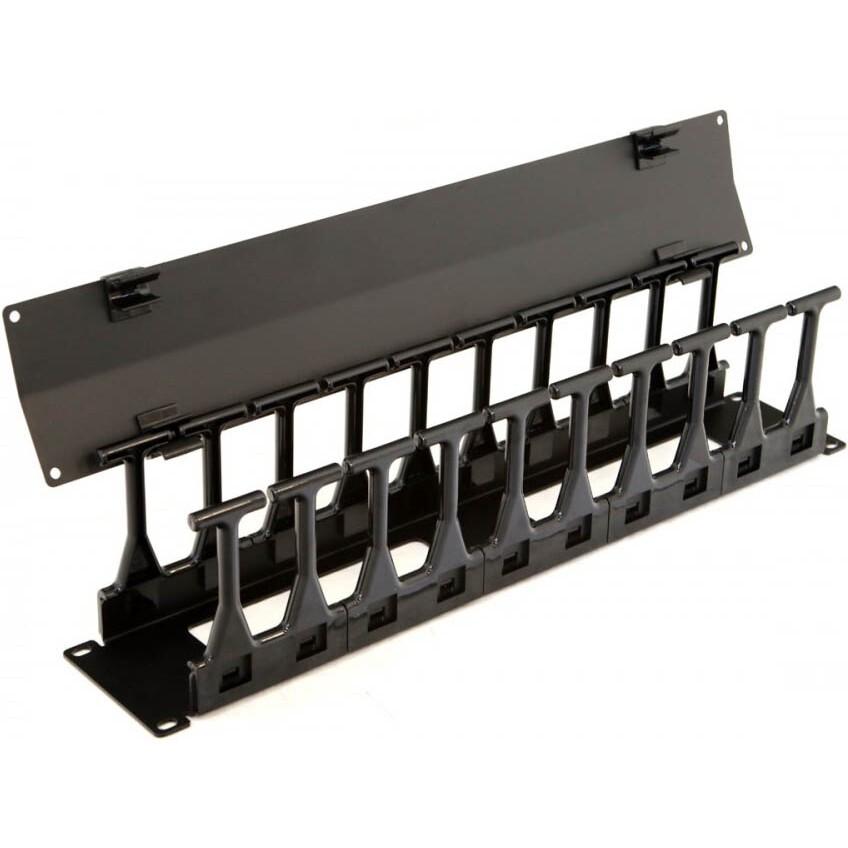 Кабельный органайзер Hyperline CMF-2U-FPL106-MCOV-RAL9005