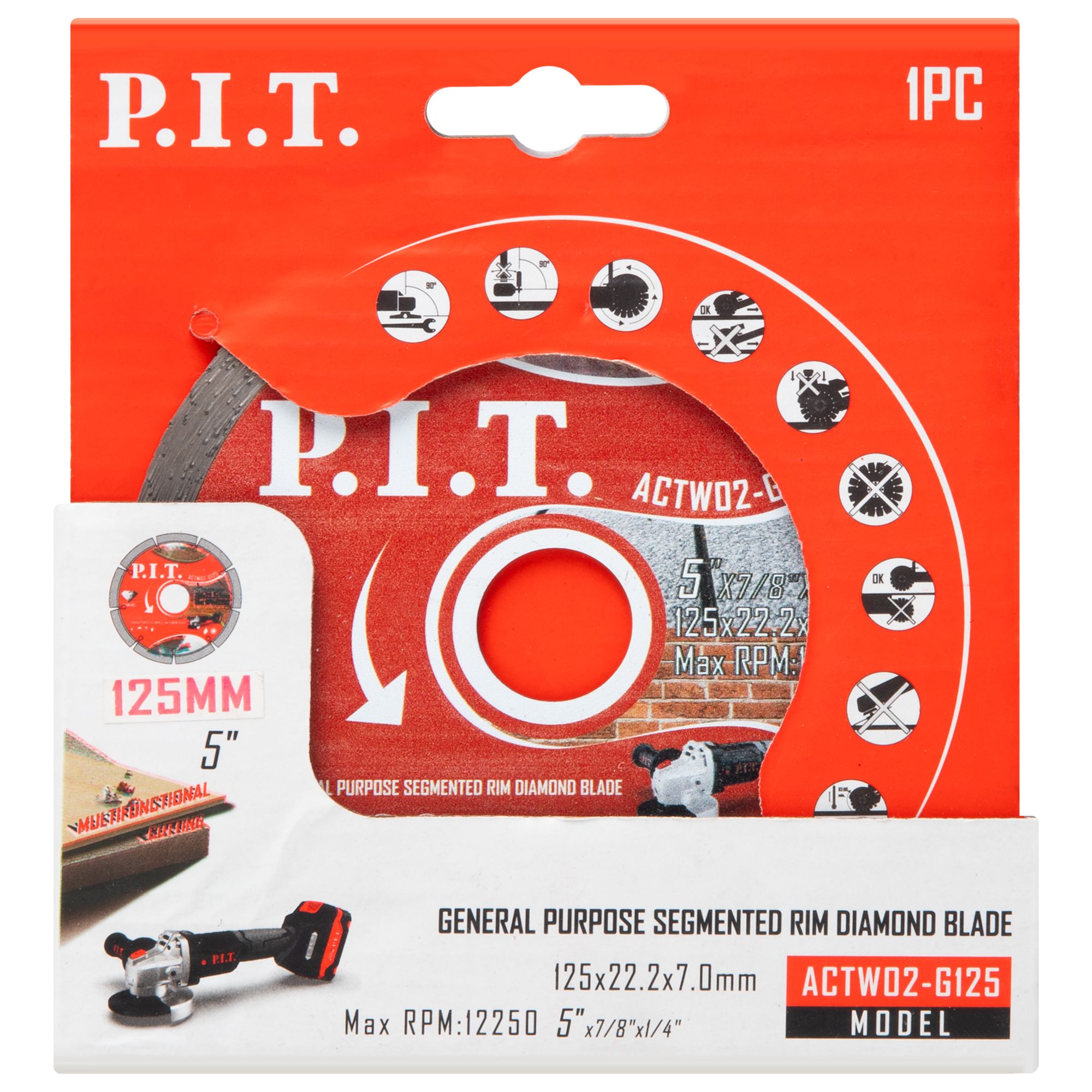 Алмазный диск P.I.T. ACTW02-G125