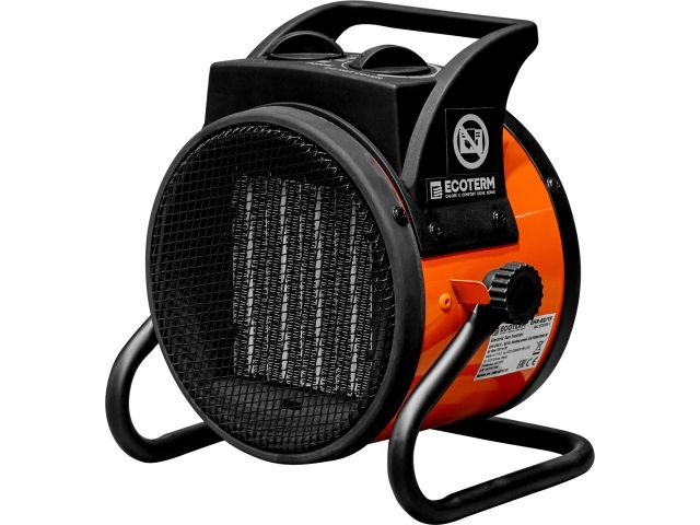 Нагреватель воздуха электр. Ecoterm EHR-02/1F (пушка, 2 кВт, 220 В, термостат,  керамика PTC)
