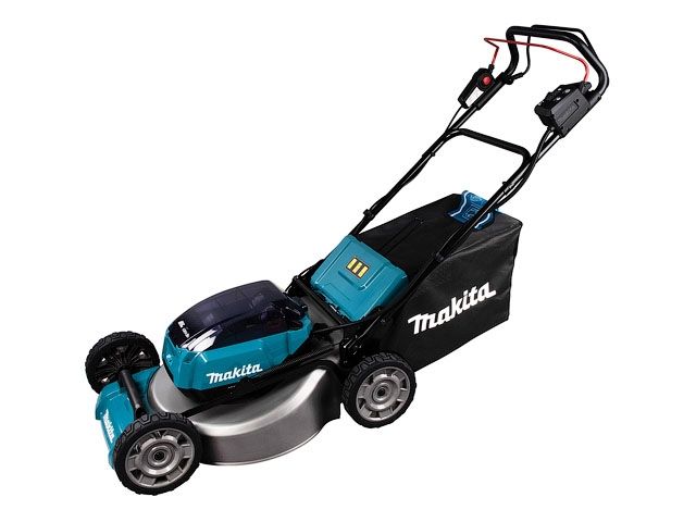 Газонокосилка аккумуляторная MAKITA LXT DLM 532 Z (18.0 В, БЕЗ АККУМУЛЯТОРА, самоходная, шир. 530 мм, выс. 20-100 мм, пластм. корпус, мульчир.,)