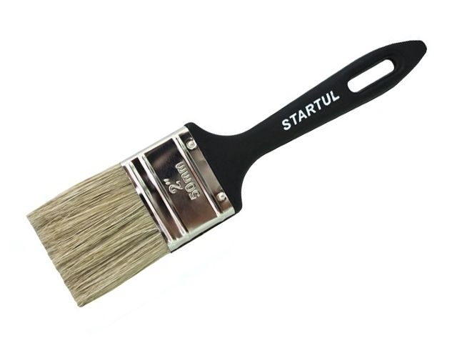 Кисть плоская 4"-100мм STARTUL PROFI (флейцевая малярная для ЛКМ на масляной основе, густых лаков, олифы, эмалей)