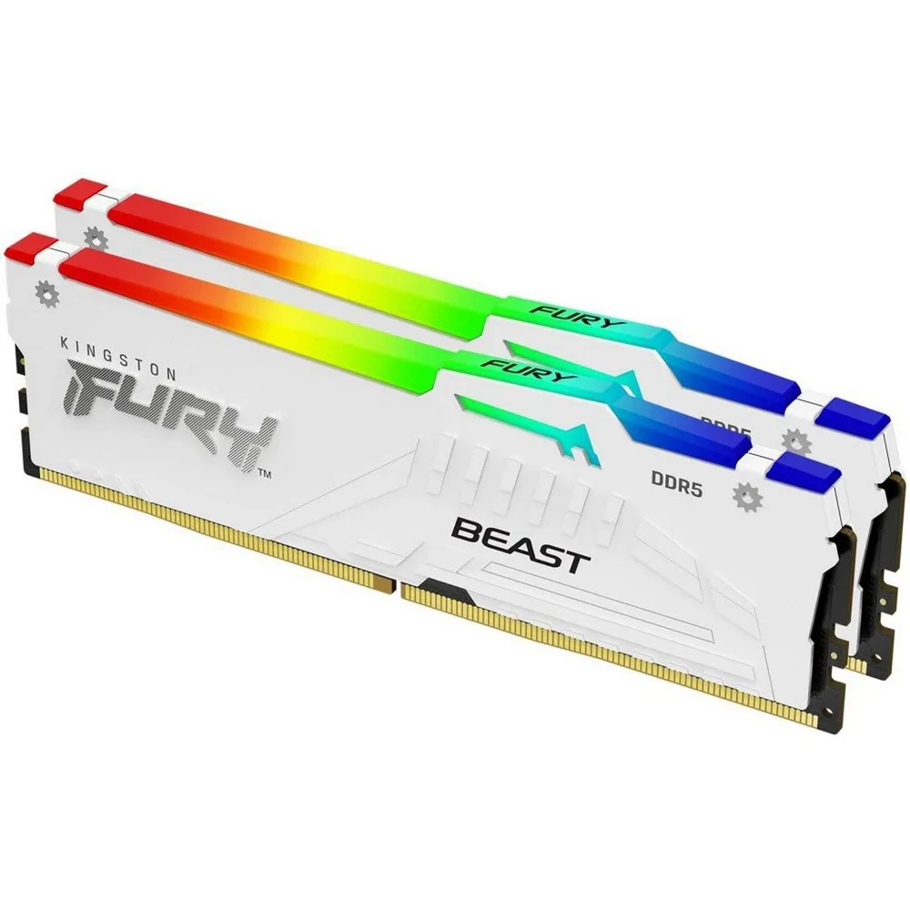 Оперативная память Kingston Fury Beast White CL36 K2 32GB DDR5 (KF560C36BWE2AK2-32)