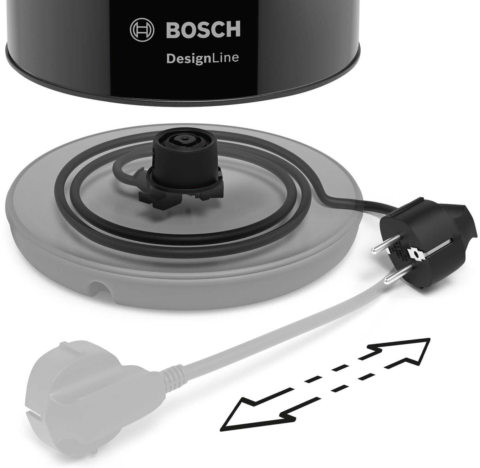 Электрочайник Bosch TWK3P423 черный