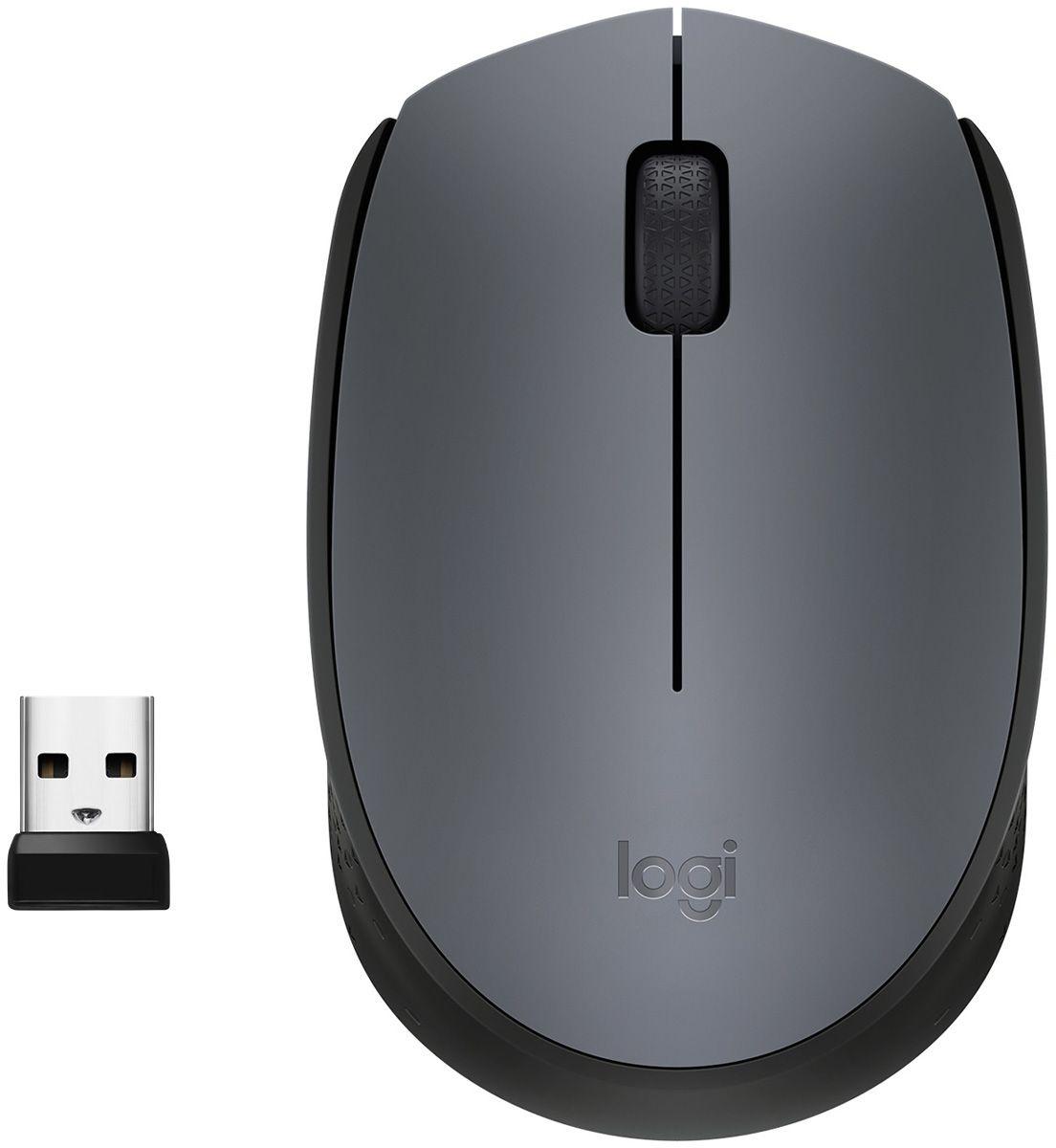 Мышь Logitech M170 серый/черный (910-004646)