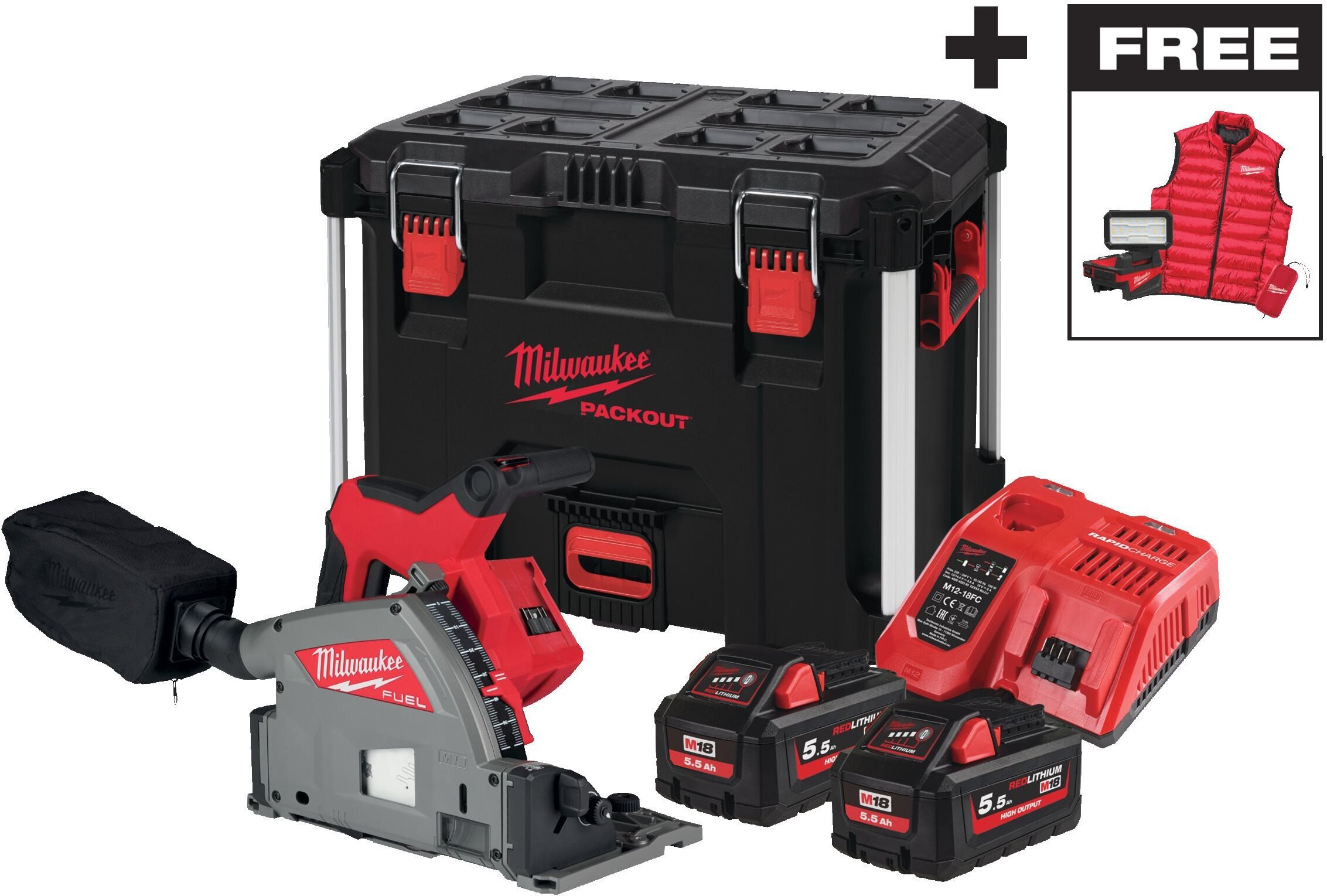 Дисковая погружная пила Milwaukee M18 FPS55MC-552P (4933499456)