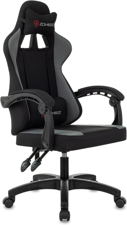Геймерское кресло Zombie Rudger черный/серый пластик