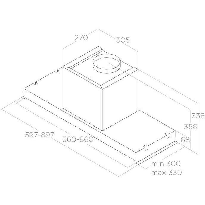 Кухонная вытяжка Elica Glass Out IX/A/60 (PRF0109787)