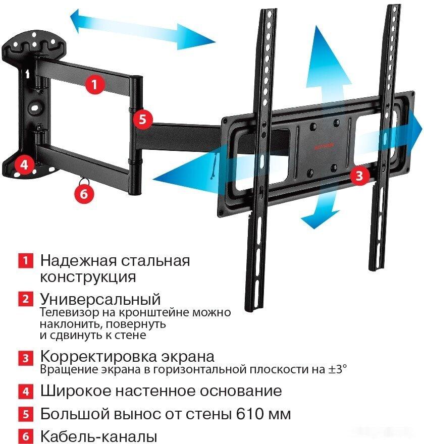 Кронштейн Arm Media LCD-415 черный (10194)
