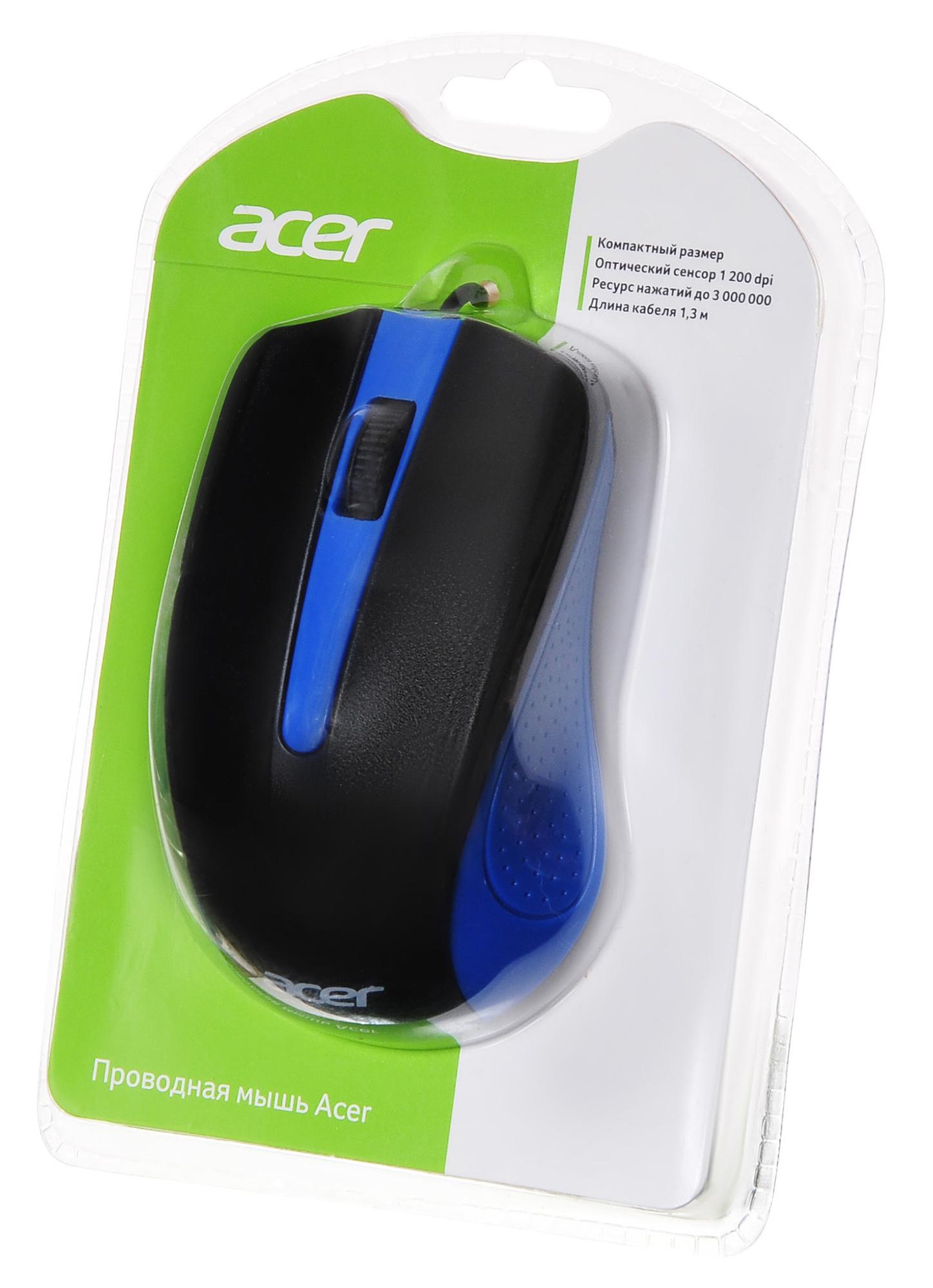 Мышь Acer OMW011 черный/синий (ZL.MCEEE.002)