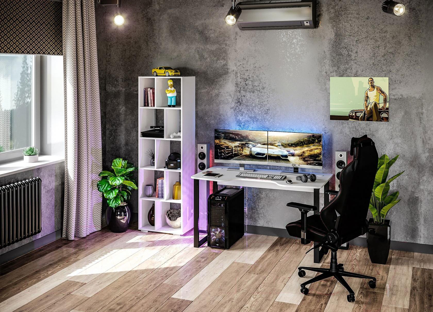 Стол компьютерный Сокол КСТ-19 белый (SKM_00-00010961)