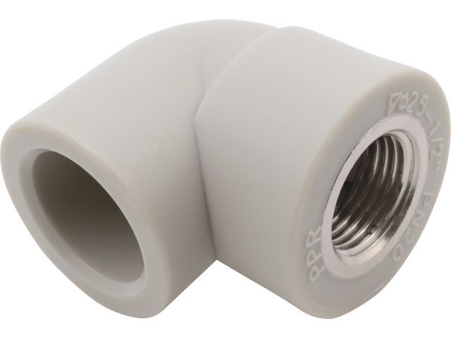 Колено ПП комб. вн. 20x1/2" сер. FV Plast (Под заказ кратно коробкам)