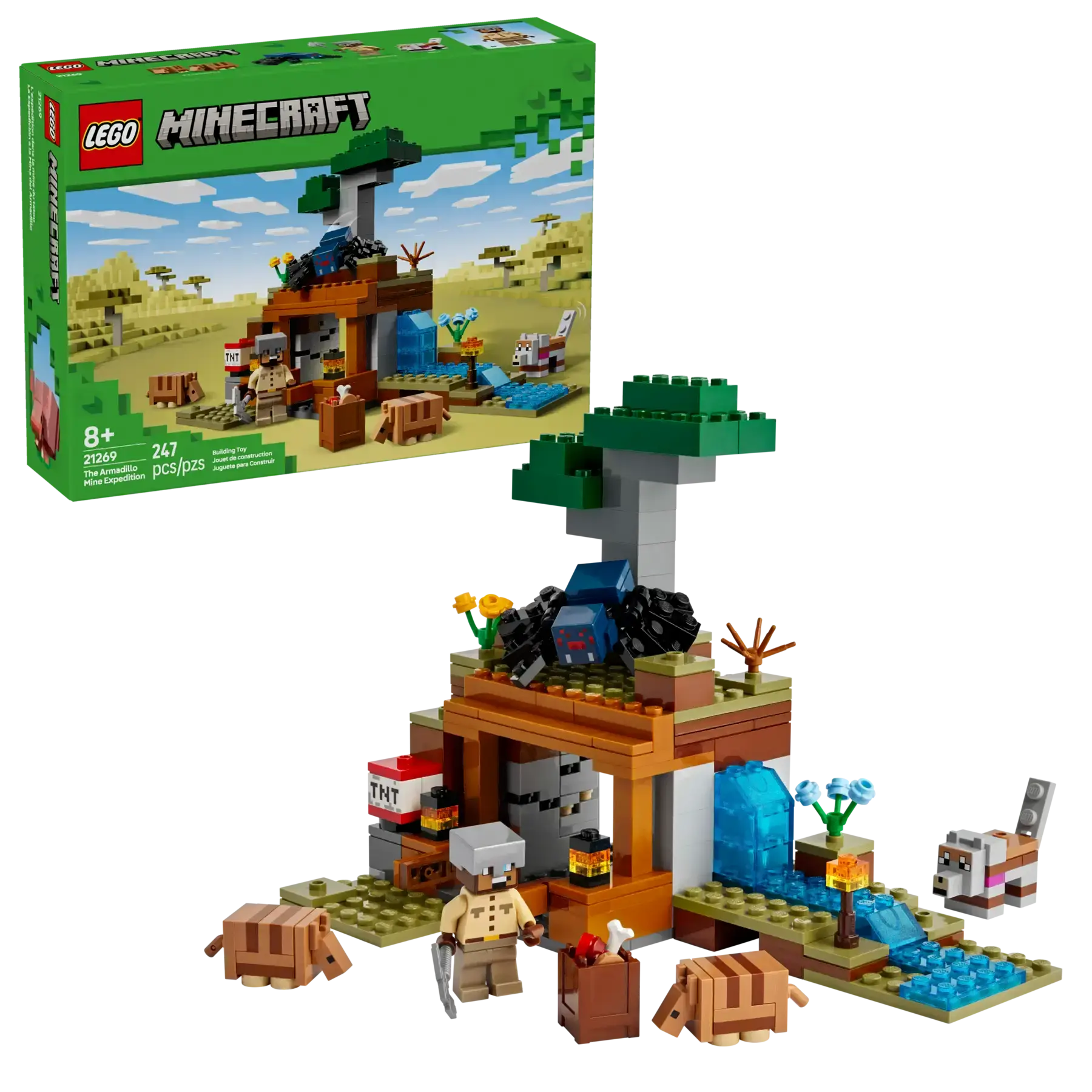 Конструктор Lego Minecraft Экспедиция на рудник Броненосец (21269)