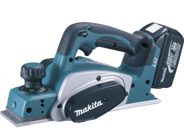 Аккум. рубанок MAKITA LXT DKP180RFE в кейсе (аккум., 18В, 3.0 Ач, ЗУ, 14000 об/мин, в кейсе)