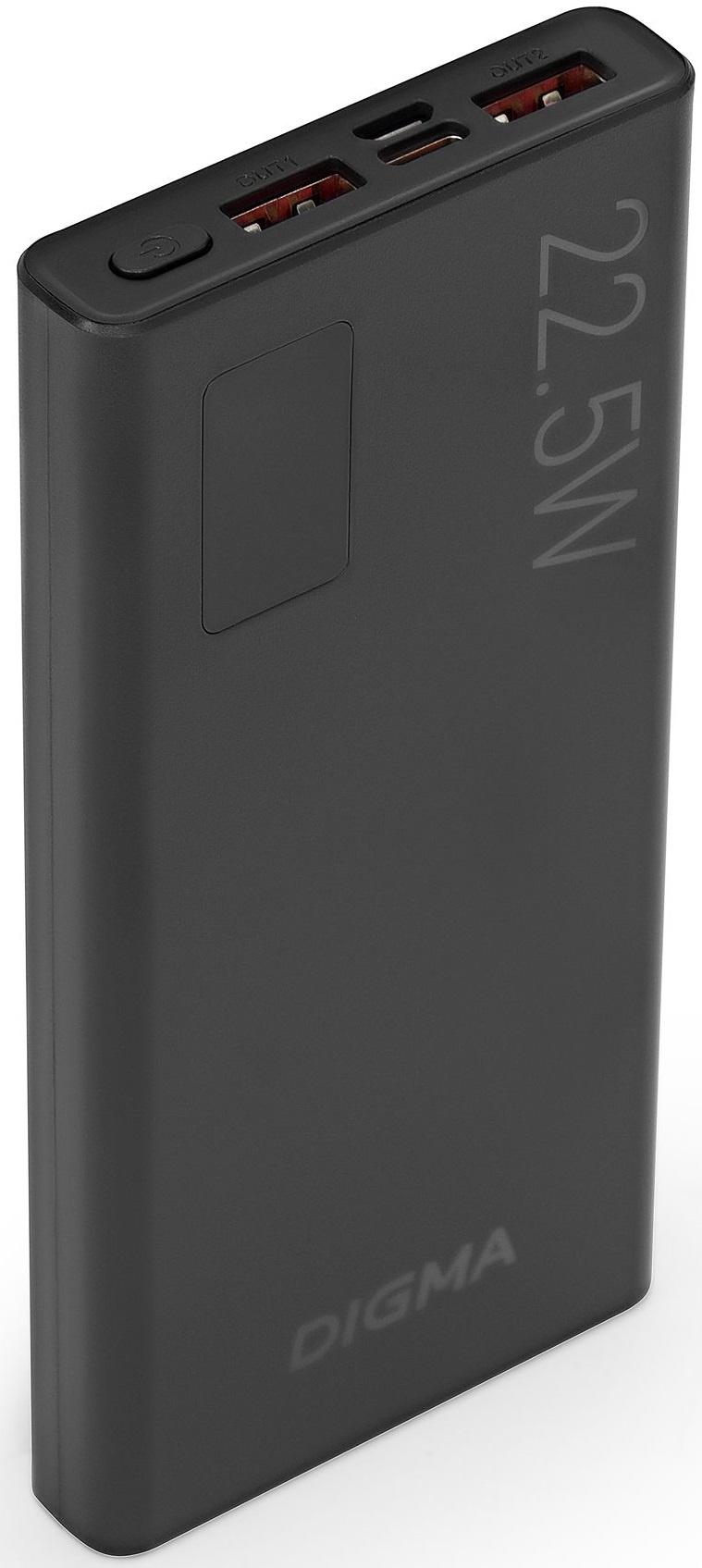 Портативное зарядное устройство Digma DGPF10A черный (DGPF10A22PBK)