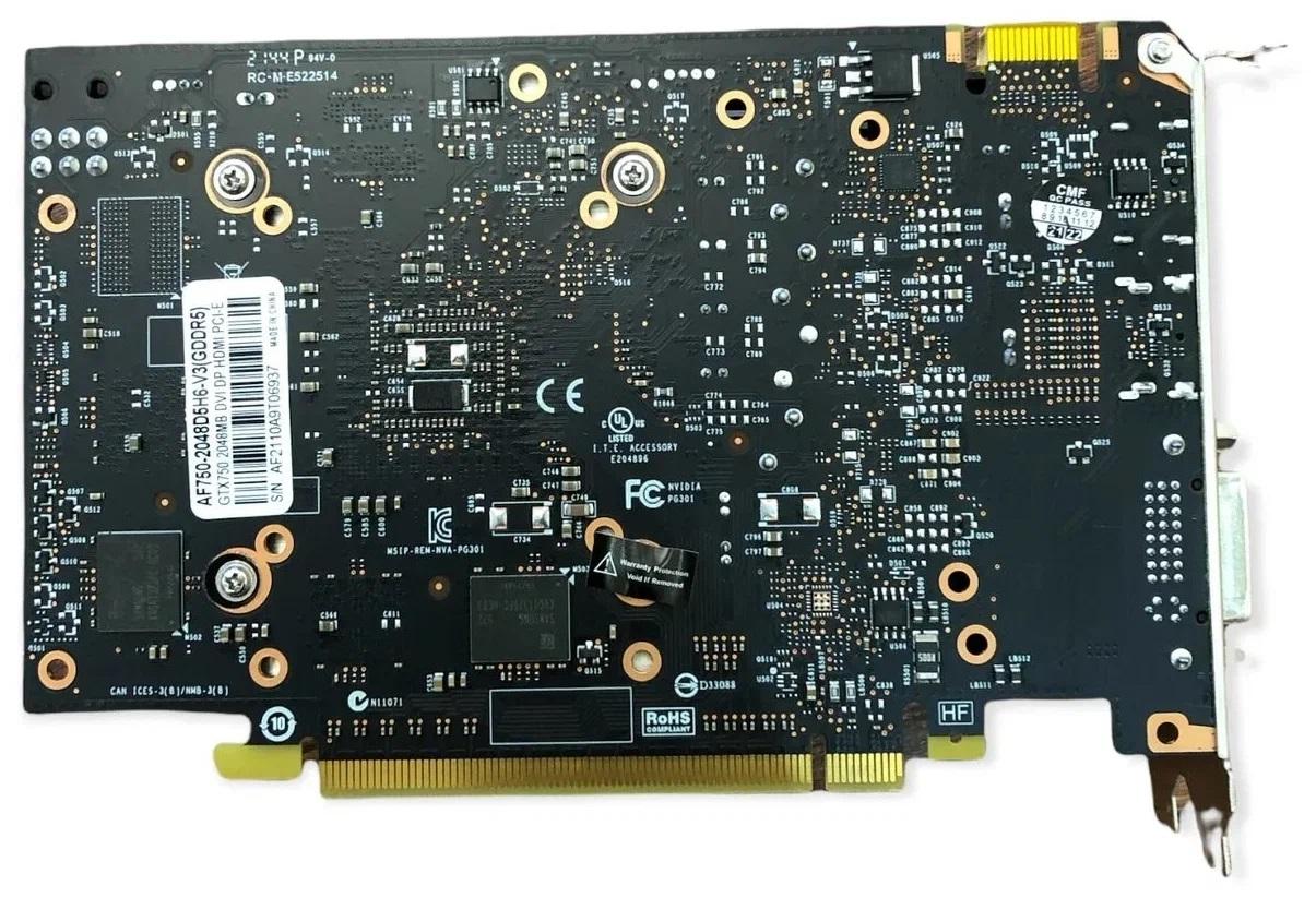 Видеокарта AFOX GeForce GTX750 2GB GDDR5 (AF750-2048D5H6-V3)