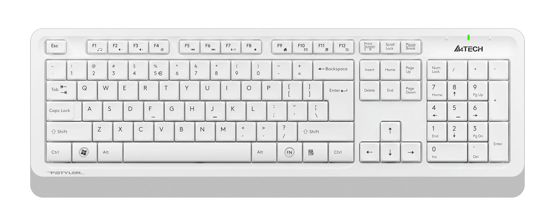 Набор периферии A4Tech Fstyler FG1010S белый/серый
