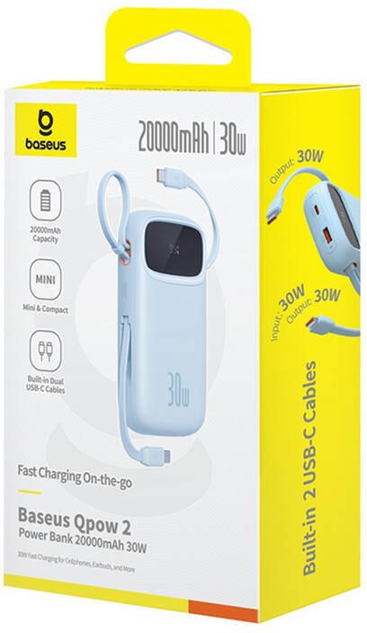 Портативное зарядное устройство Baseus QPow 2 Galaxy Blue (P10055009313-00)
