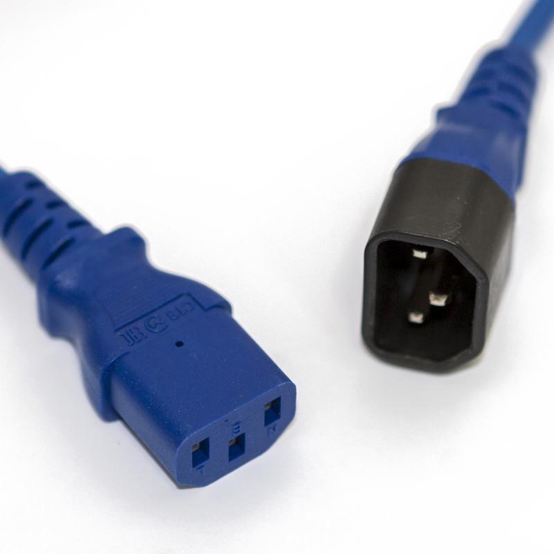 Шнур питания Hyperline PWC-IEC13-IEC14-5.0-BL синий