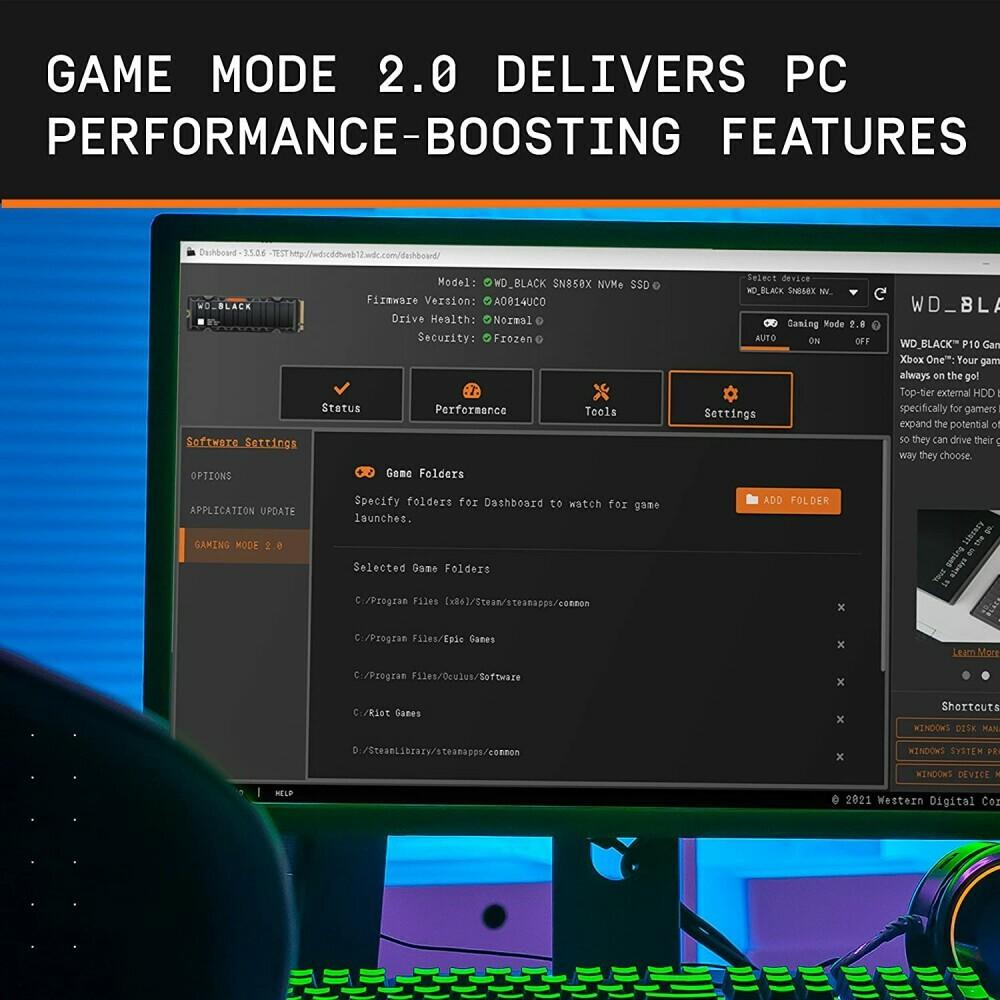 SSD диск WD Black SN850X 1TB M.2 2280 (WDS100T2XHE)