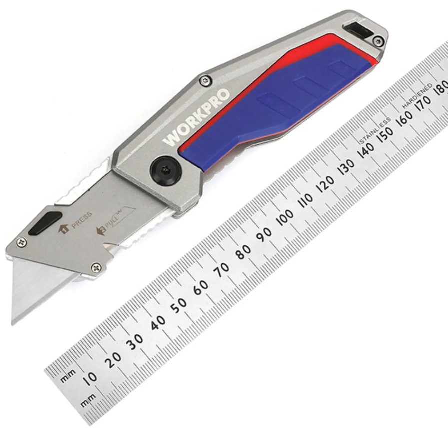 Нож строительный WorkPro WP211012