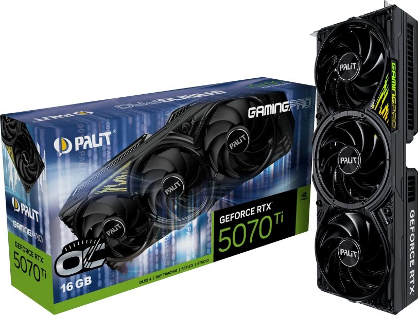 Видеокарта Palit GeForce RTX 5070 Ti GamingPro OC 16GB GDDR7 (NE7507TS19T2-GB2031A)