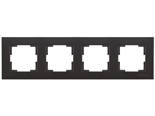 Рамка 4-ая горизонтальная черная, RITA, MUTLUSAN