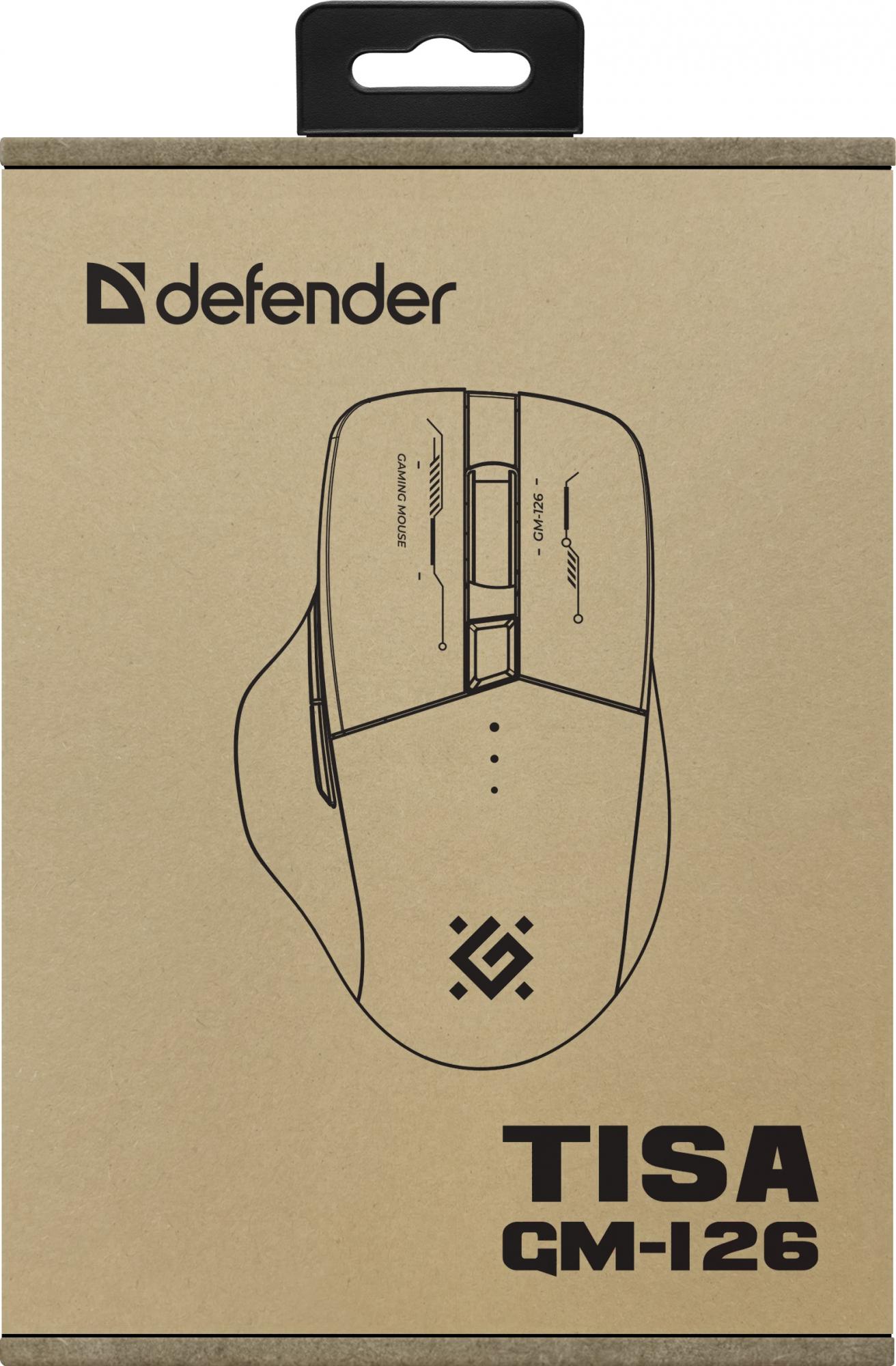 Мышь Defender Tisa GM-126 Whte/Blue (52126)