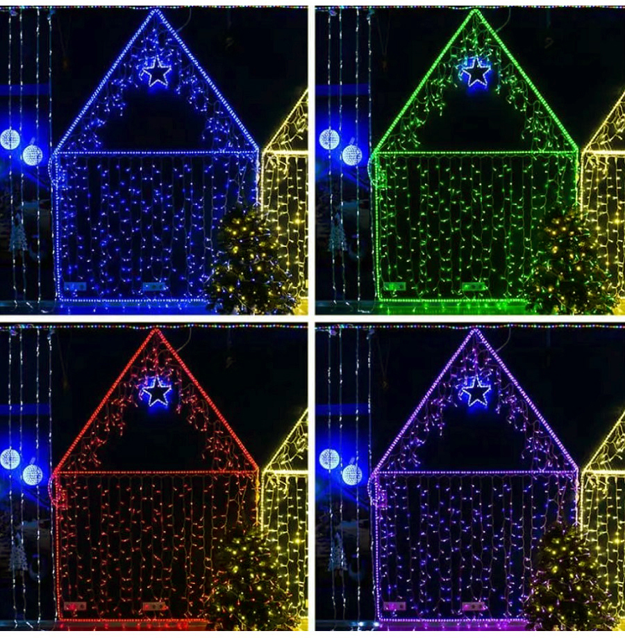 Светодиодная гирлянда ULED Стринг-лайт ULED-SL-100-220V-(W-ESR-RGB)