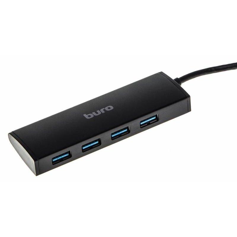 USB-хаб Buro BU-HUB4-0.5-U3.0 черный
