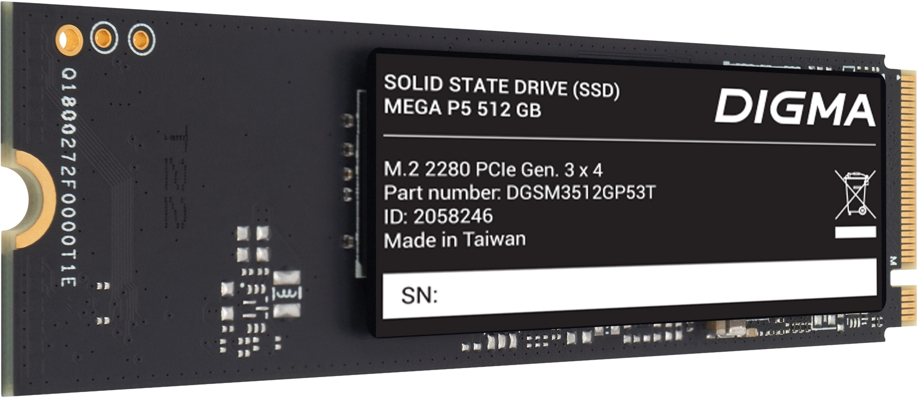 SSD диск Digma Mega P5 512GB (DGSM3512GP53T)