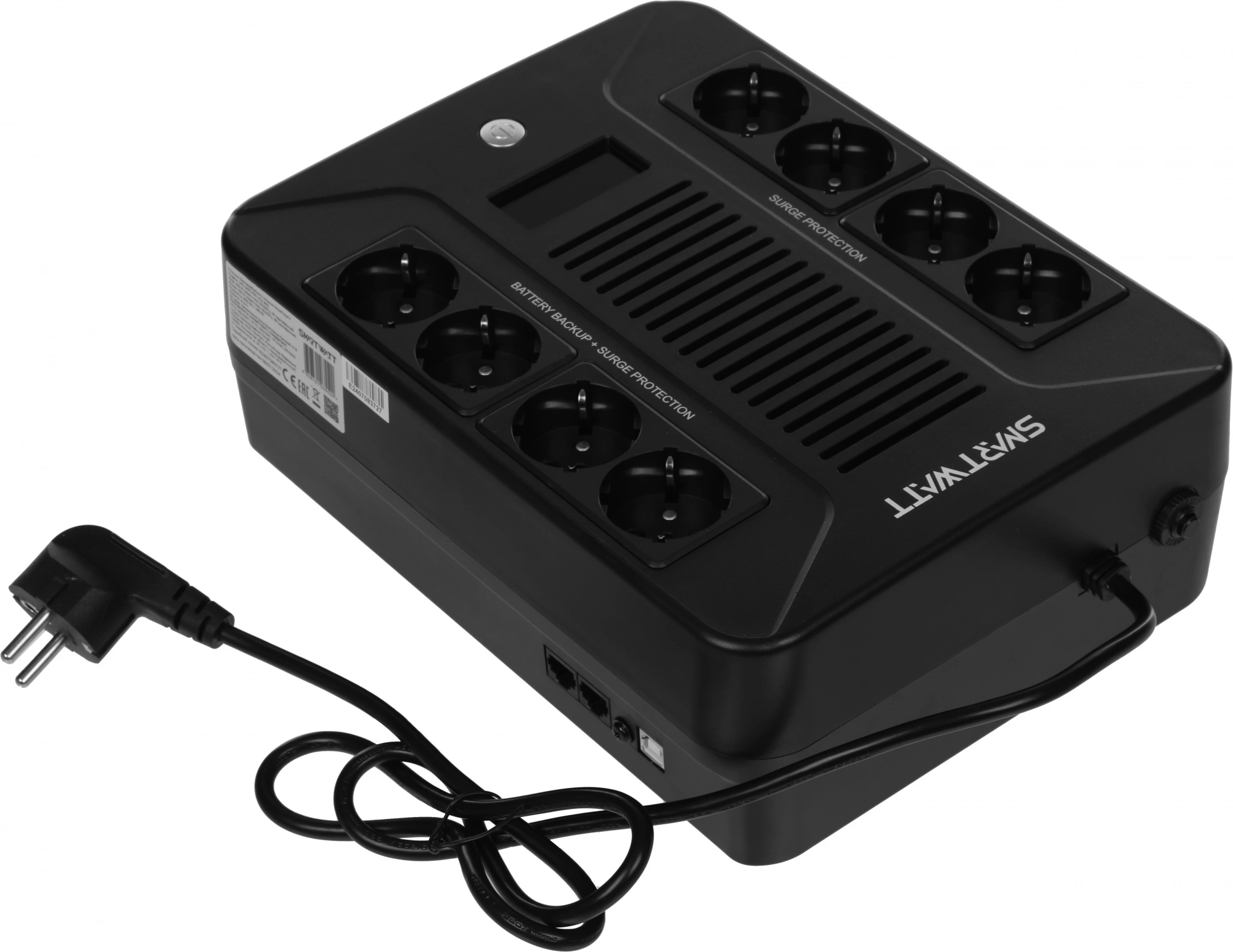 Источник бесперебойного питания Smartwatt SAFE PRO LCD 800 черный (3703020280002)