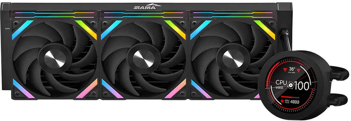 Система жидкостного охлаждения для процессора Sama Q70 BK черный (Q70-BKWAYNO3-G)