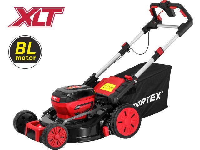 Газонокосилка аккумуляторная WORTEX CLM 4536-2 в кор. XLT SOLO БЕСЩЁТ.ДВИГ., CАМОХОД., 18В+18В (БЕЗ АКБ и ЗУ, 460 мм, выс. 30-75 мм, дека сталь, траво
