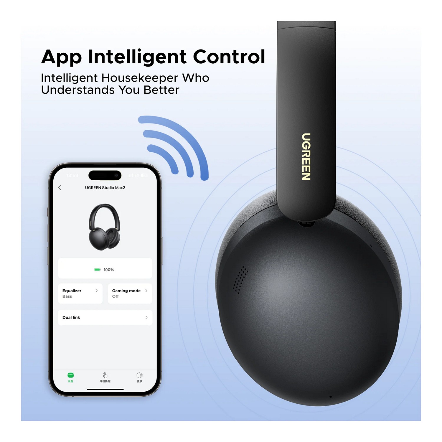 Наушники Ugreen Studio Max2 HP205 Black (45018)