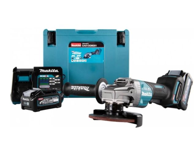 Аккум. углошлифмашина MAKITA XGT GA013GU101 в чем. (40.0 В, 1 акк., 4.0 А/ч, Li-Ion, диск 125х22.0 мм, вибро)