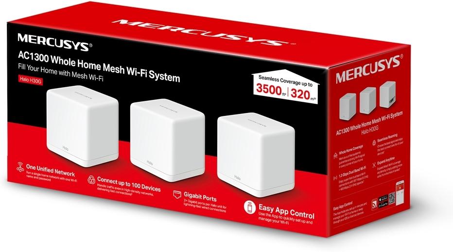 Бесшовная Mesh система Mercusys HALO H30G (3-pack)