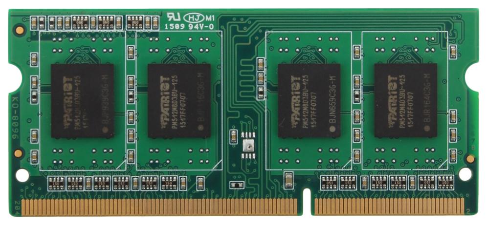 Оперативная память Patriot DDR3-1600 4GB PC-12800 SODIMM (PSD34G160081 S)