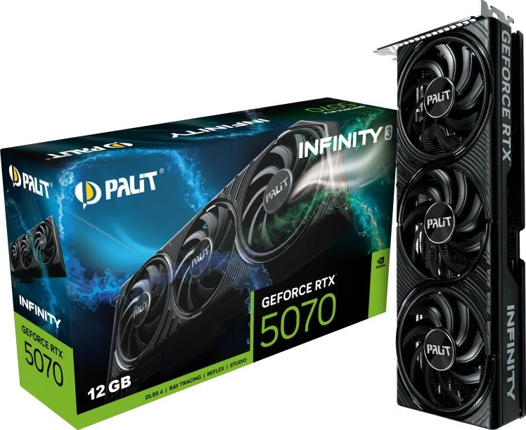 Видеокарта Palit GeForce RTX 5070 Infinity 3 12GB GDDR7 (NE75070019K9-GB2050S)