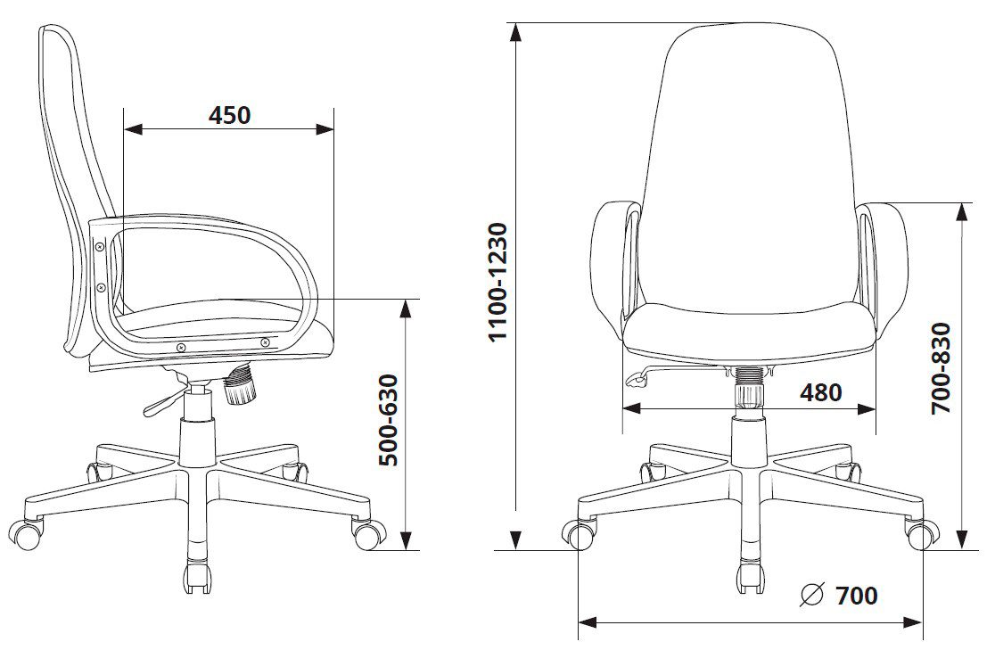 Офисное кресло Бюрократ CH-808AXSN/TW-10