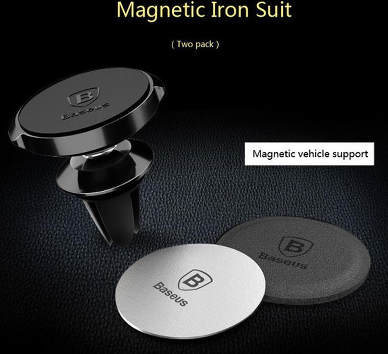 Держатель для смартфона Baseus Magnet Iron Suit Silver (ACDR-A0S)
