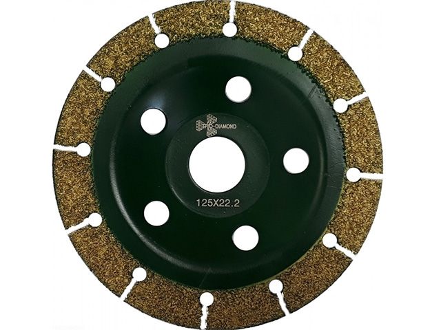 Чашка шлифовальная 125х22 мм по дереву, плоский, 25/30 (альфадиск) TRIO-DIAMOND (Предназначена для резки и шлифовки дерева, пластика, стеклопластика,