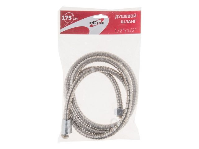 Шланг душевой, SUS/PVC, 1/2" г-г 175 см, хром, eCon (Гайка цинк. Заменён на EC003) (a-five)