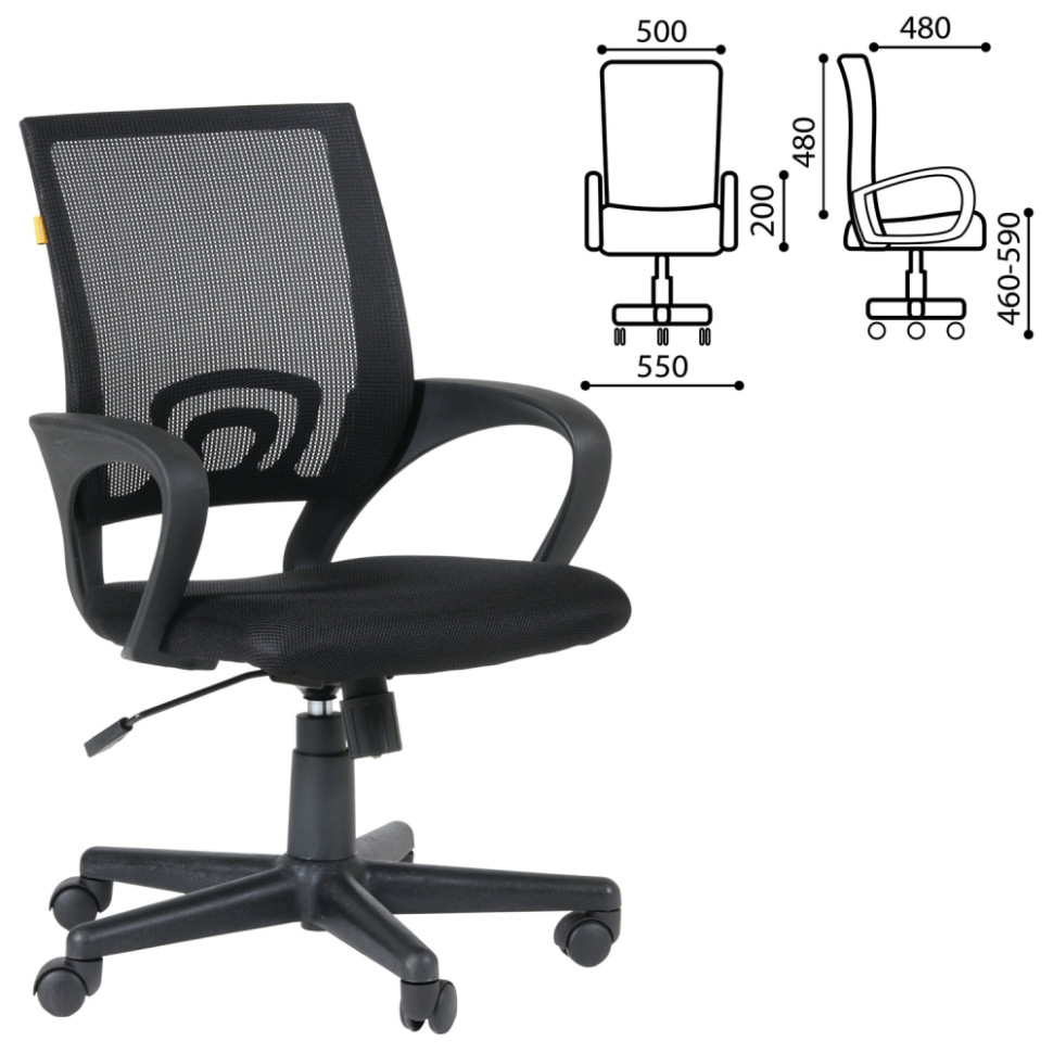 Офисное кресло Chairman 696 TW-01 черный (7000799)